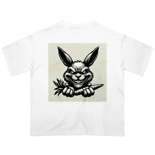 悪い顔したうさぎ オーバーサイズTシャツ