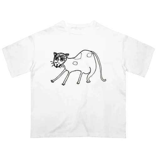 人面猫 オーバーサイズTシャツ