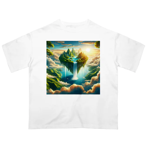 空高く浮かぶ伝説の島 Oversized T-Shirt