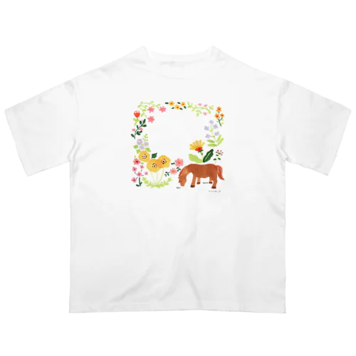 うまとお花 オーバーサイズTシャツ