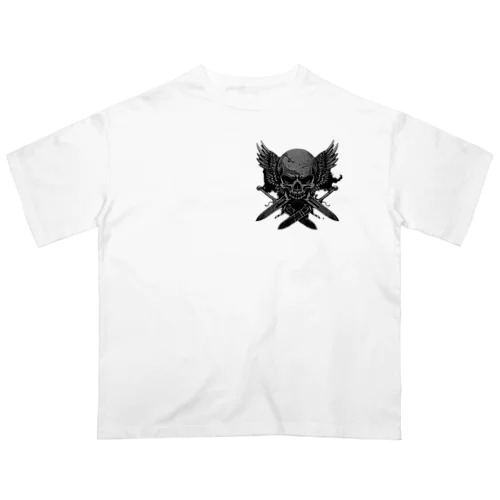 ドクロ切り抜き オーバーサイズTシャツ