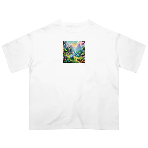 魔法の国の白ウサギ Oversized T-Shirt