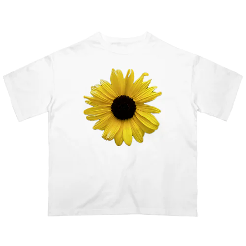 日本の風景:近所のひまわり、Japanese scenery: Sunflowers in the neighborhood オーバーサイズTシャツ