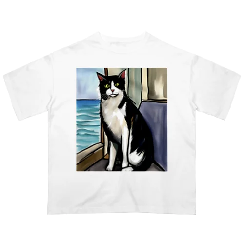 旅する猫 オーバーサイズTシャツ