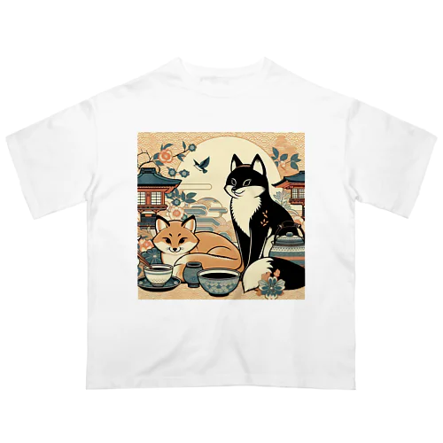 キョウとニャミ オーバーサイズTシャツ