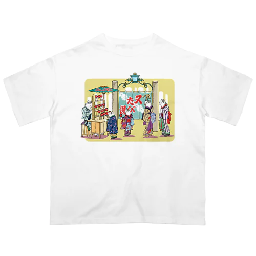 浮世絵猫のお風呂屋さん オーバーサイズTシャツ