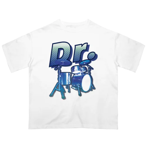 ドラム（青：片面プリント） Oversized T-Shirt