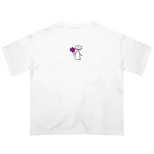 花プレ オーバーサイズTシャツ