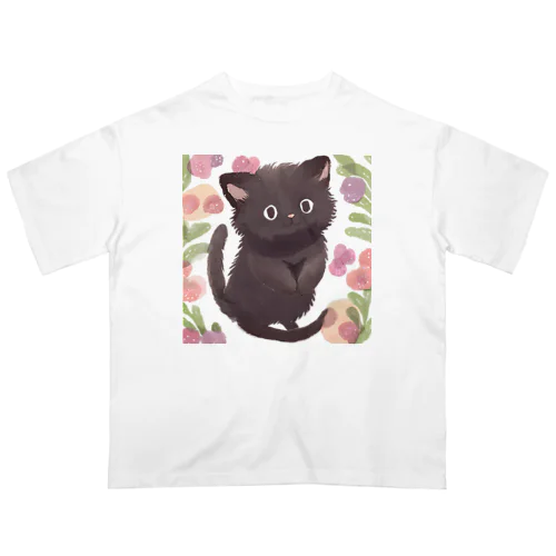 猫の黒ちゃん オーバーサイズTシャツ