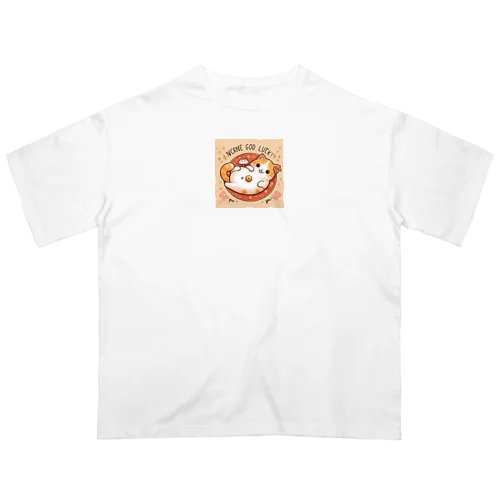 開運リラックスネコ オーバーサイズTシャツ