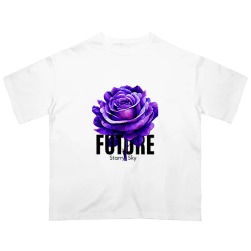 紫色の薔薇 オーバーサイズTシャツ