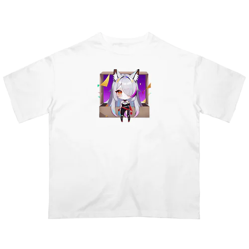 獣耳の女の子 オーバーサイズTシャツ