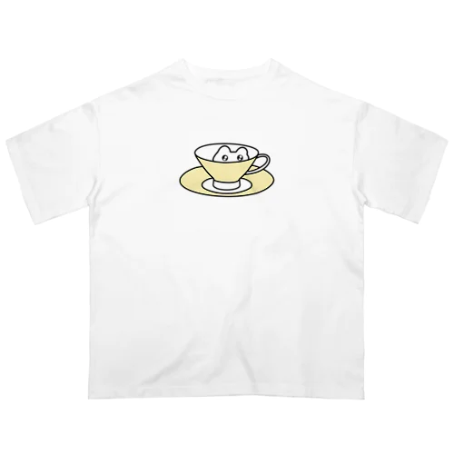 ティーカップねこちゃん　クリーミィ オーバーサイズTシャツ