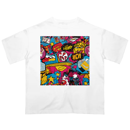 ポップアート オーバーサイズTシャツ