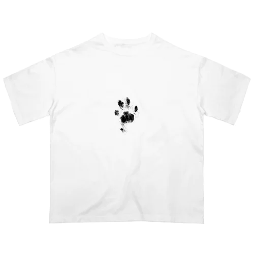 ねこの手形 オーバーサイズTシャツ