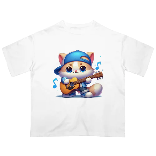 にゃんこ🐱のリズムにノッテ🎵 オーバーサイズTシャツ