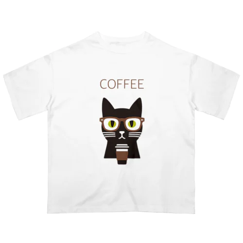 コーヒー ネコ オーバーサイズTシャツ