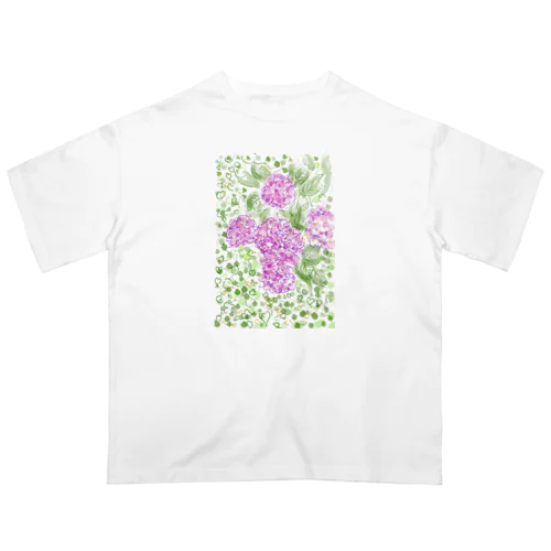 紫陽花 Oversized T-Shirt