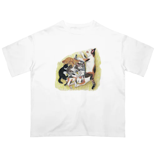 佐野早津紀　猫　XYZ Oversized T-Shirt