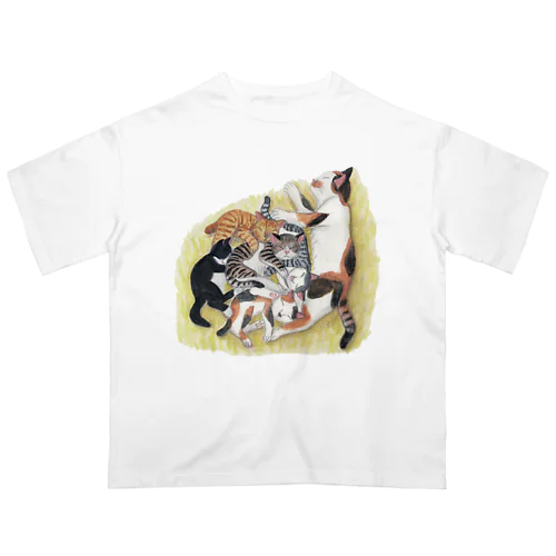 佐野早津紀　猫　XYZ オーバーサイズTシャツ