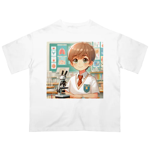 男の子　中学1年生　科学部 Oversized T-Shirt