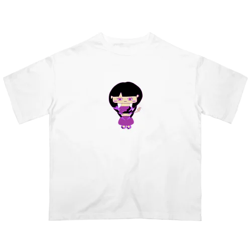 ウルフカットのウルフちゃん/カラー付き オーバーサイズTシャツ