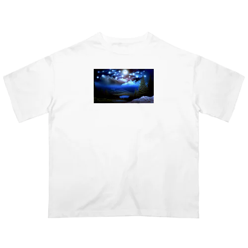 山の夜景 オーバーサイズTシャツ