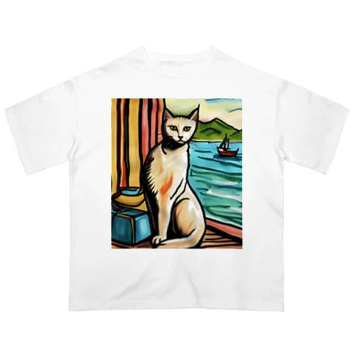 chaton blanc Oversized T-Shirt
