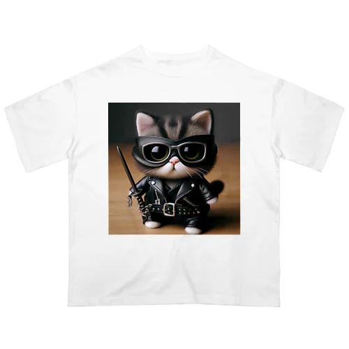 悪党な猫ちゃん オーバーサイズTシャツ