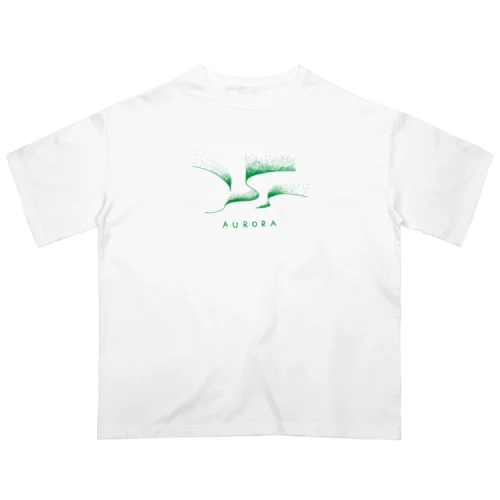 AURORA dot drawing oversized tee -green Oversized T-Shirt