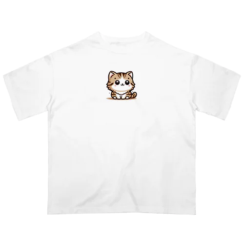 かわいい猫ちゃんデザイン☆LINE風アイテム　Lサイズ有 オーバーサイズTシャツ