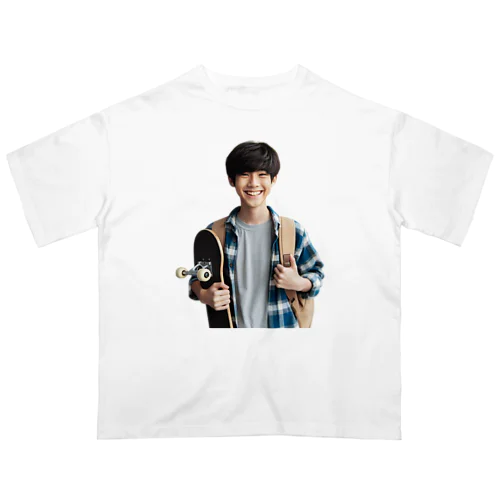 男の子　中学1年生　スケートボード オーバーサイズTシャツ