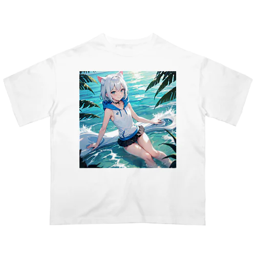 猫耳少女00052 Oversized T-Shirt