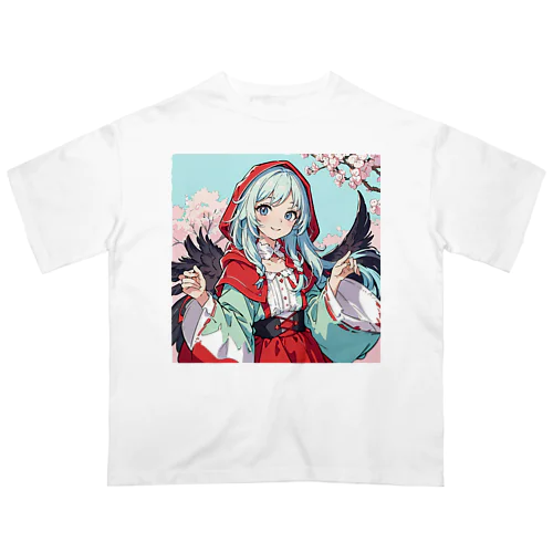 魔法赤ずきん少女 オーバーサイズTシャツ