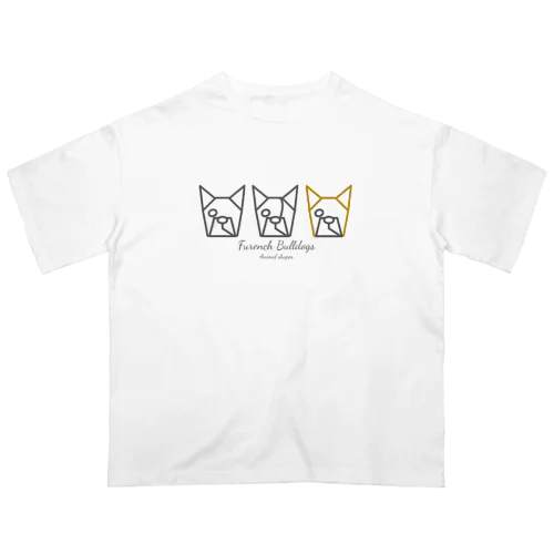 Furench Bulldogs Animal shapes Oversized T-Shirt