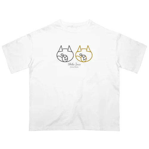 Shiba Inus Animal shapes Oversized T-Shirt