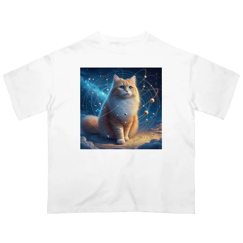 宇宙ふわふわ猫ちゃん オーバーサイズTシャツ