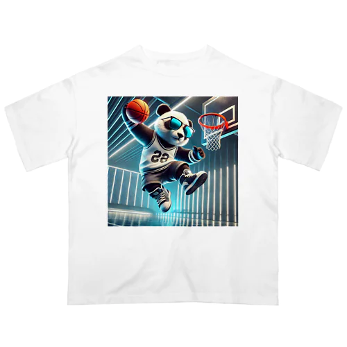 クールなパンダのダンクショット Oversized T-Shirt