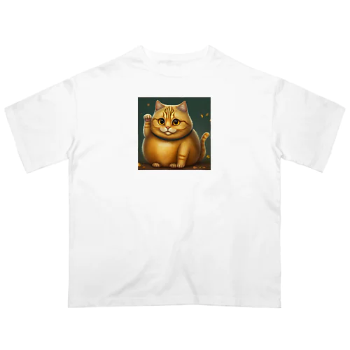 金色の猫 オーバーサイズTシャツ