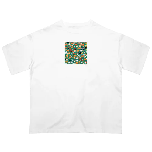 動物たちのドット絵 Oversized T-Shirt