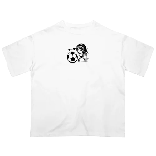 女の子サッカー オーバーサイズTシャツ