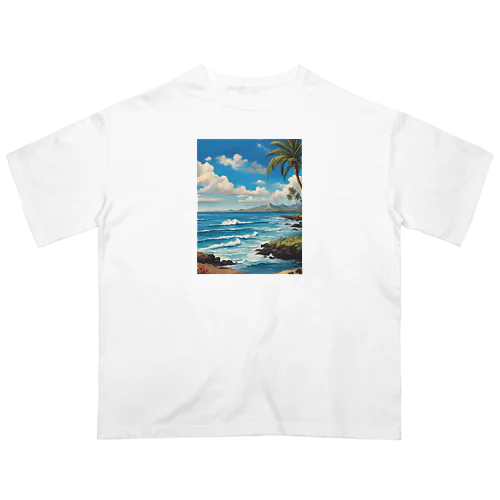 南国ビーチ オーバーサイズTシャツ