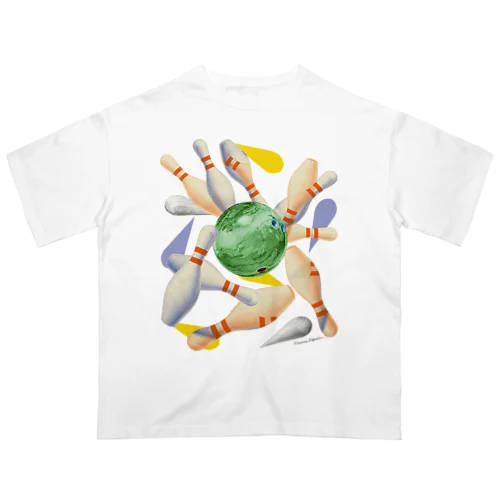 ボウリング行こうよ / green Oversized T-Shirt