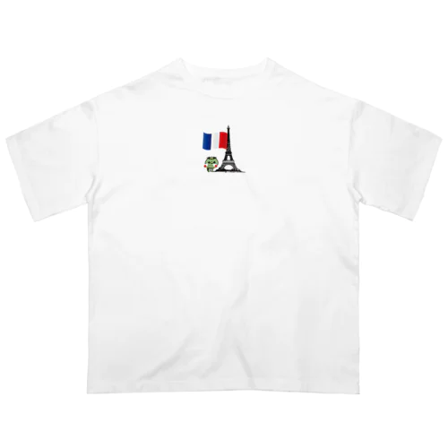 日本 応援 カッパくん PARIS OLYMPICS 2024 Oversized T-Shirt
