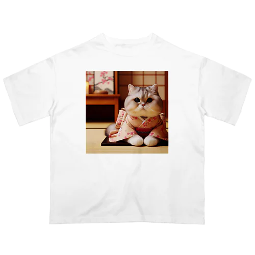 おいでやす猫ちゃん オーバーサイズTシャツ