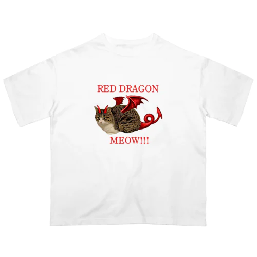 RED DRAGON MEOW!!! Oversized T-Shirt