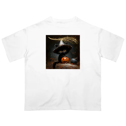 黒猫ちゃんのハロウィン オーバーサイズTシャツ