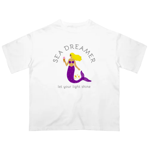 ICE CREAM MERMAID (purple×yellow) Oversized T-Shirt