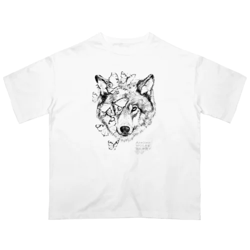 オオカミと蝶 オーバーサイズTシャツ