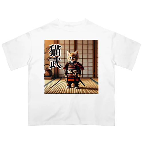 武士Cat オーバーサイズTシャツ
